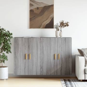 Grey Sonoma Wall Mounted Cabinets - 2 pcs | HipoMarket UK