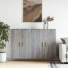 Wall Mounted Cabinets 2 pcs Grey Sonoma Engineered Wood Colour grey sonoma Quantity in Package 2 Model wood 