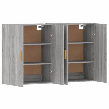 Grey Sonoma Wall Mounted Cabinets - 2 pcs | HipoMarket UK