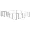 Dog Kennel Silver 20.57 m² Steel Colour silver Size 20.57 m² Quantity in Package 1 