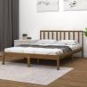 Bed Frame Honey Brown Solid Wood Pine 120x190 cm Small Double Colour honey brown Size 120 x 190 cm 