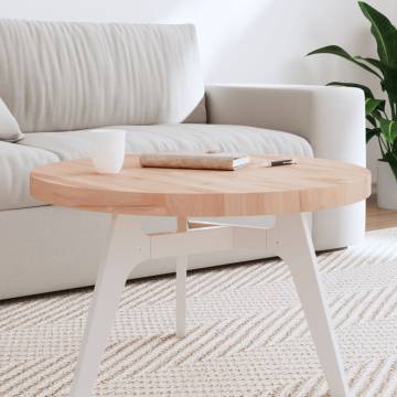 Round Solid Wood Beech Table Top Ø70x4 cm | Hipomarket