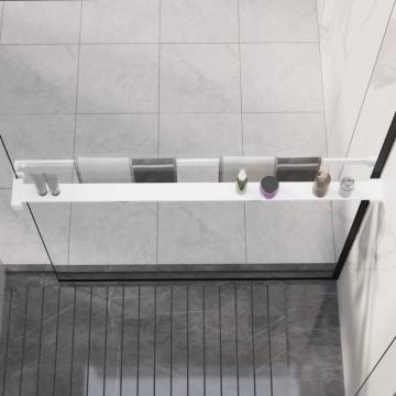 Durable White Aluminium Shower Shelf for Walk-in Shower - 100cm