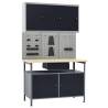 Workbench with Wall Panels & Cabinet - Heavy-Duty Storage Solution