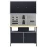 Workbench with Wall Panels & Cabinet - Heavy-Duty Storage Solution