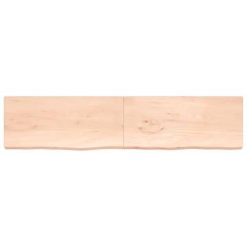 Wall Shelf 220x50 cm | Untreated Solid Oak Wood - Hipo Market