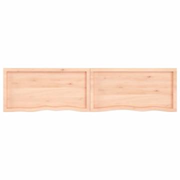 Wall Shelf 220x50 cm | Untreated Solid Oak Wood - Hipo Market