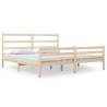 Solid Wood Pine Bed Frame 140x190 cm - Classic & Durable