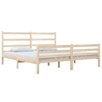 Solid Wood Pine Bed Frame 140x190 cm - Classic & Durable