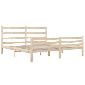 Solid Wood Pine Bed Frame 140x190 cm - Classic & Durable