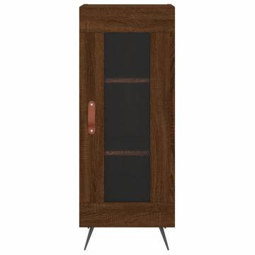 Stylish Highboard in Brown Oak - Engineered Wood | HiPoMarket