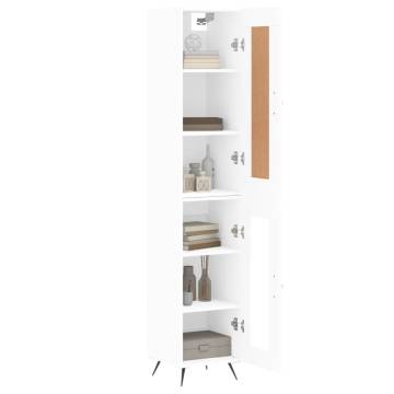 Stylish Highboard White 34.5x34x180 cm - Durable Engineered Wood