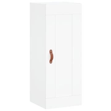 Stylish Highboard White 34.5x34x180 cm - Durable Engineered Wood