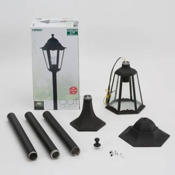 Smartwares Garden Post Light 60W Black 175cm - Classic Charm