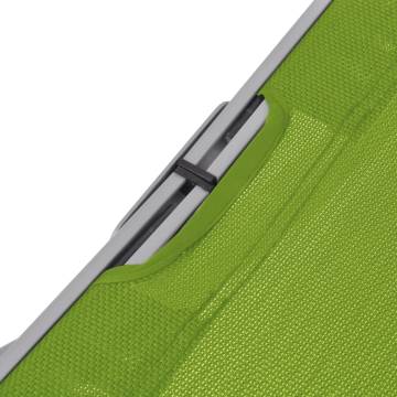 Folding Sun Loungers 2 pcs - Green Textilene | Hipomarket