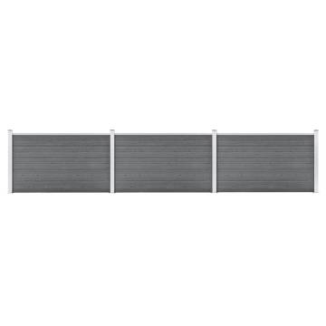 Garden Fence WPC 526x106 cm Grey - Durable & Stylish Solution