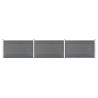 Garden Fence WPC 526x106 cm Grey Colour grey Quantity in Package 1 Model 3 sections 