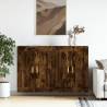 Wall Mounted Cabinets 2 pcs Smoked Oak Engineered Wood Colour smoked oak Quantity in Package 2 Model wood 