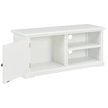 Stylish White TV Cabinet - 90x30x40 cm Wood Design