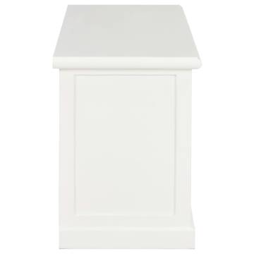 Stylish White TV Cabinet - 90x30x40 cm Wood Design