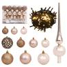 61 Piece Christmas Ball Set with Peak and 150 LEDs Rose Gold Colour rose and gold Quantity in Package 61 Number of LEDs 1 