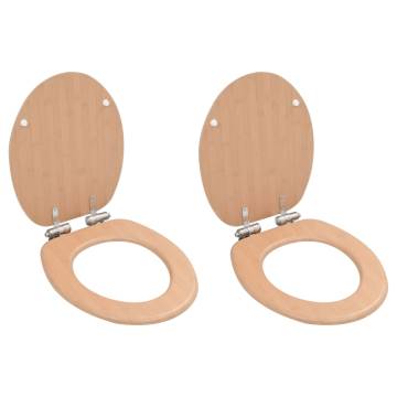 Bamboo Design WC Toilet Seats - 2 Soft Close Lids | HiPoMarket