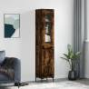 Highboard Smoked Oak 34.5x34x180 cm Engineered Wood Colour smoked oak Quantity in Package 1 Model 1 wood door 