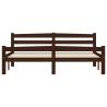 Durable Dark Brown Pinewood Bed Frame 160x200 cm - Modern Design