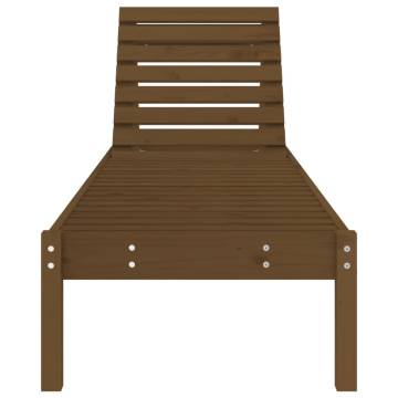 Sun Loungers 2 pcs Honey Brown | Solid Pine Wood Outdoor