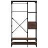 Brown Oak Wardrobe with Drawers | 100x40x180 cm - Hipo Market