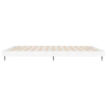 White King Size Bed Frame 150x200 cm | Durable Engineered Wood