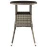 Stylish Ø60cm Grey Poly Rattan Garden Table | Hipomarket UK