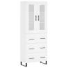 Stylish Highboard White 69.5x34x180 cm - Durable & Elegant