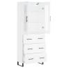 Stylish Highboard White 69.5x34x180 cm - Durable & Elegant