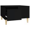 Elegant Black Coffee Table 55x55 cm - Engineered Wood