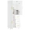 Stylish Highboard White 69.5x34x180 cm - Durable & Elegant