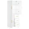 Stylish Highboard White 69.5x34x180 cm - Durable & Elegant