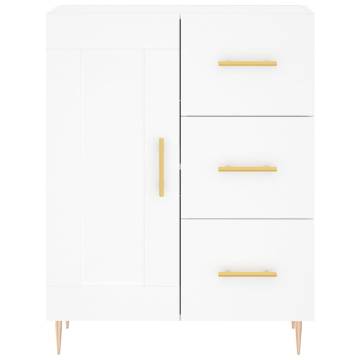 Stylish Highboard White 69.5x34x180 cm - Durable & Elegant