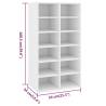 Shoe Rack White 54x34x100.5 cm | Stylish & Durable Storage