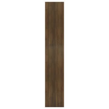 Stylish Brown Oak Book Cabinet & Room Divider - 80x30x166 cm