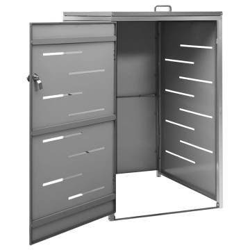 Durable Stainless Steel Wheelie Bin Shed | 69x77.5x112.5 cm