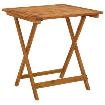 Folding Garden Table - Solid Acacia Wood | HipoMarket