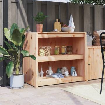 Outdoor Kitchen Cabinet - Solid Pine Wood | HipoMarket UK