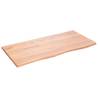 Light Brown Solid Wood Bathroom Countertop - 100x50 cm