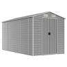 Light Grey Garden Shed - 191x385x198 cm Galvanised Steel