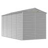 Light Grey Garden Shed - 191x385x198 cm Galvanised Steel