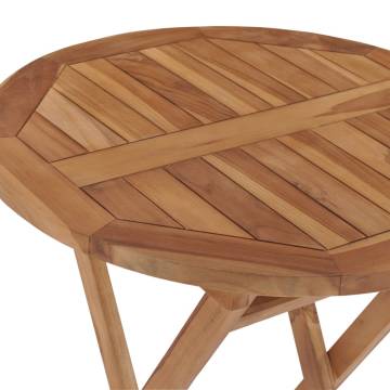 Folding Garden Table 60 cm - Solid Teak Wood | HipoMarket