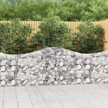 Arched Gabion Baskets - 2 pcs 200x30x80/100 cm Galvanised Iron