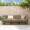 3 Piece Garden Lounge Set Honey Brown Solid Wood Pine Colour honey brown pine Quantity in Package 1 Model 2x corner +middle 