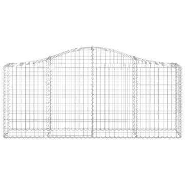 Arched Gabion Baskets - 2 pcs 200x30x80/100 cm Galvanised Iron